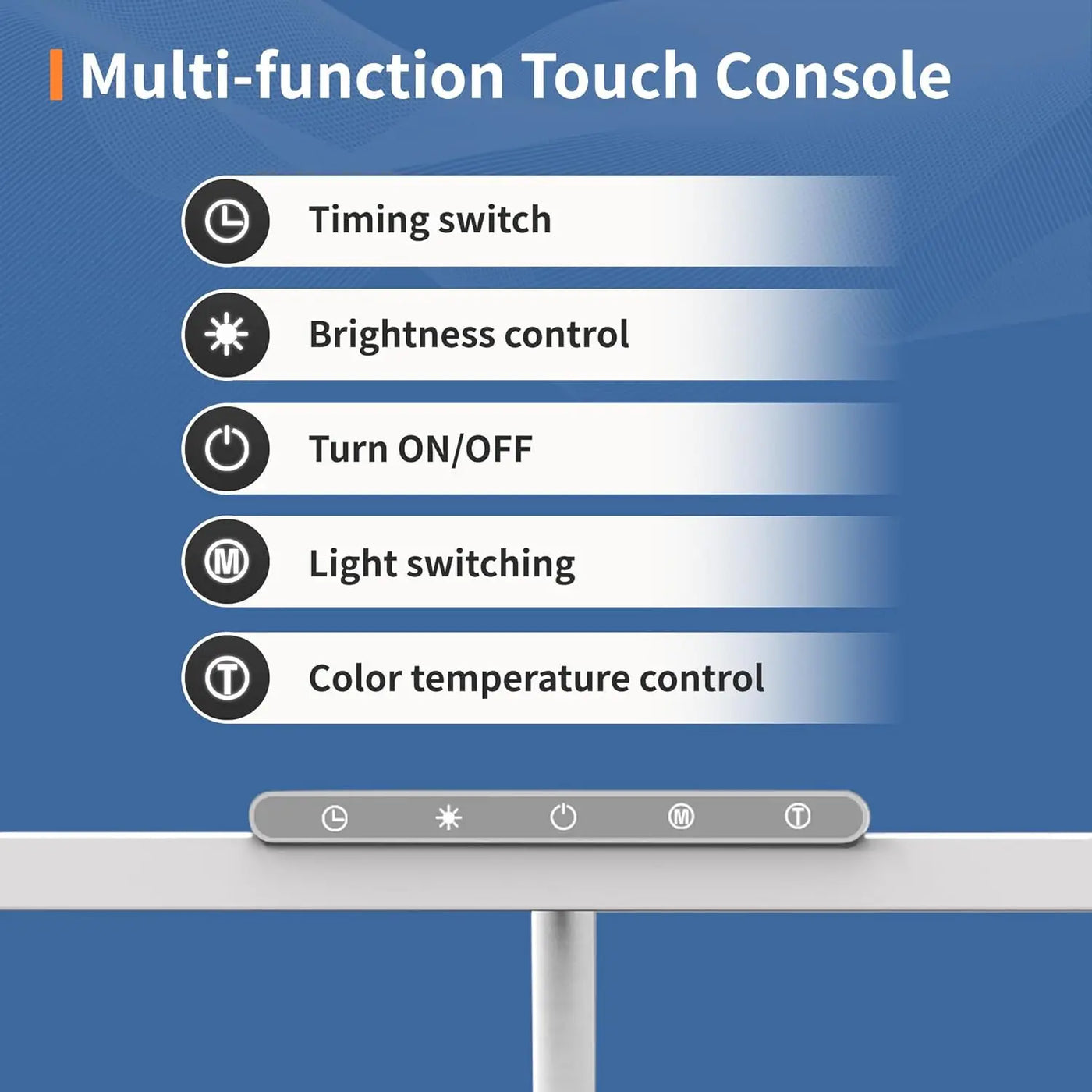 Adjustable Desk Lamp, 3 Colors Stepless Dimming LED for Home & Office